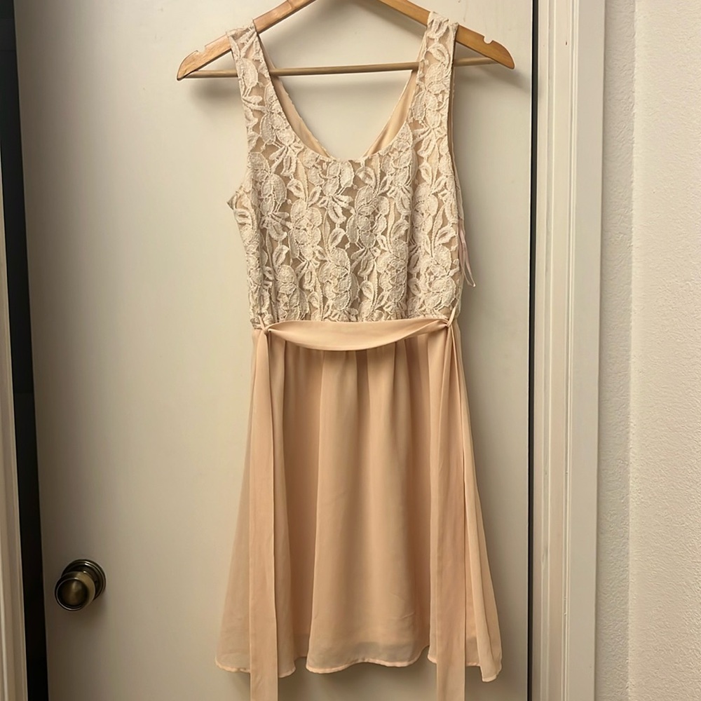 Blush Pink Lace Dress